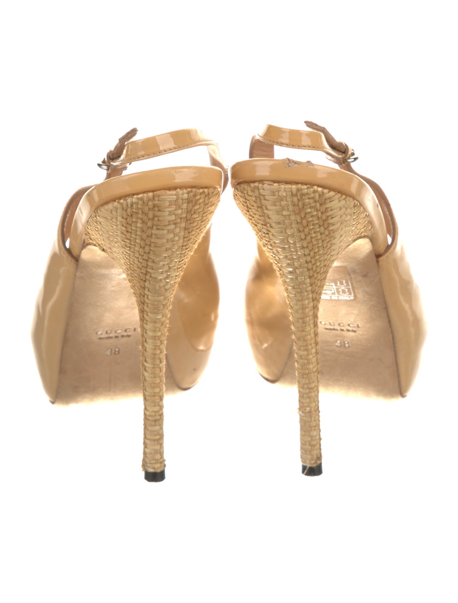 Gucci Patent Leather Slingback Pumps